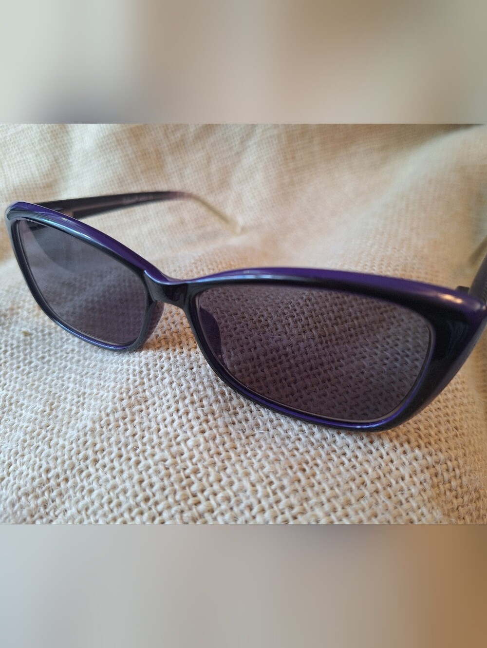 Womens Black And Purple Sunglass Frame
